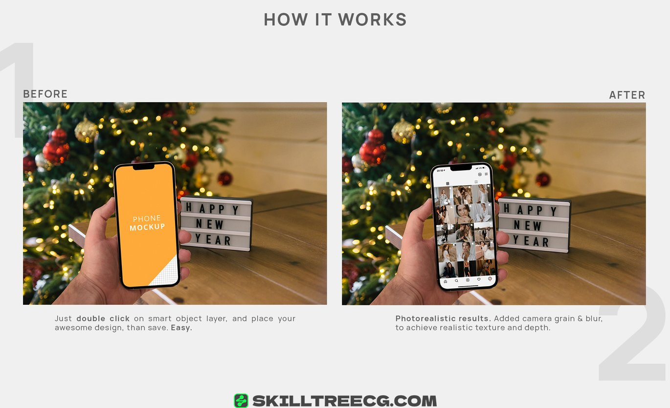 图片[3]-iPhone 13 Pro Max Hand Christmas New Year Mockup（861479）-技能树